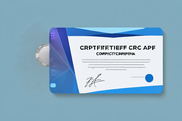 A computer with a credit card and a comptia exam certificate