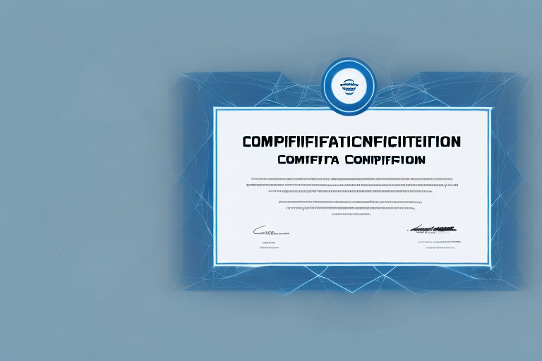 A computer with a certificate of completion for the comptia a+ certification